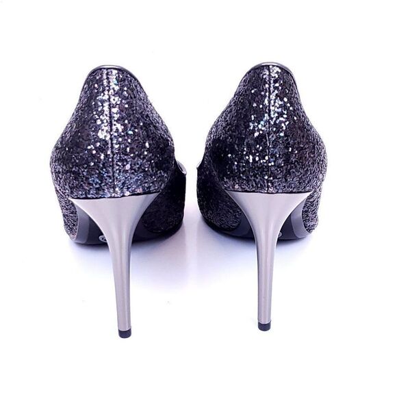 Michael Michael Kors Claire Pump Silver Metallic Leather Pointed Toe SH-052 - Picture 10 of 13